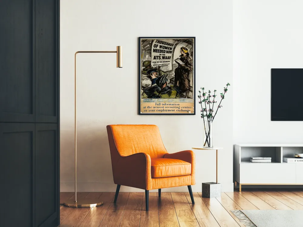 Plakat rekrutacyjny w stylu vintage ATS i WAAF