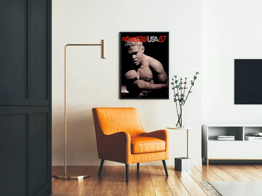 Plakat Rzeźba Bokser z Gliny USA 87