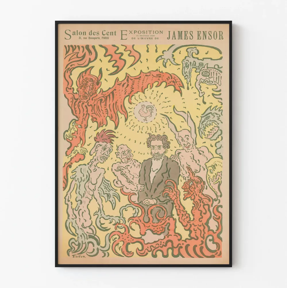 Plakat Salon des Cent - Wystawa James Ensor
