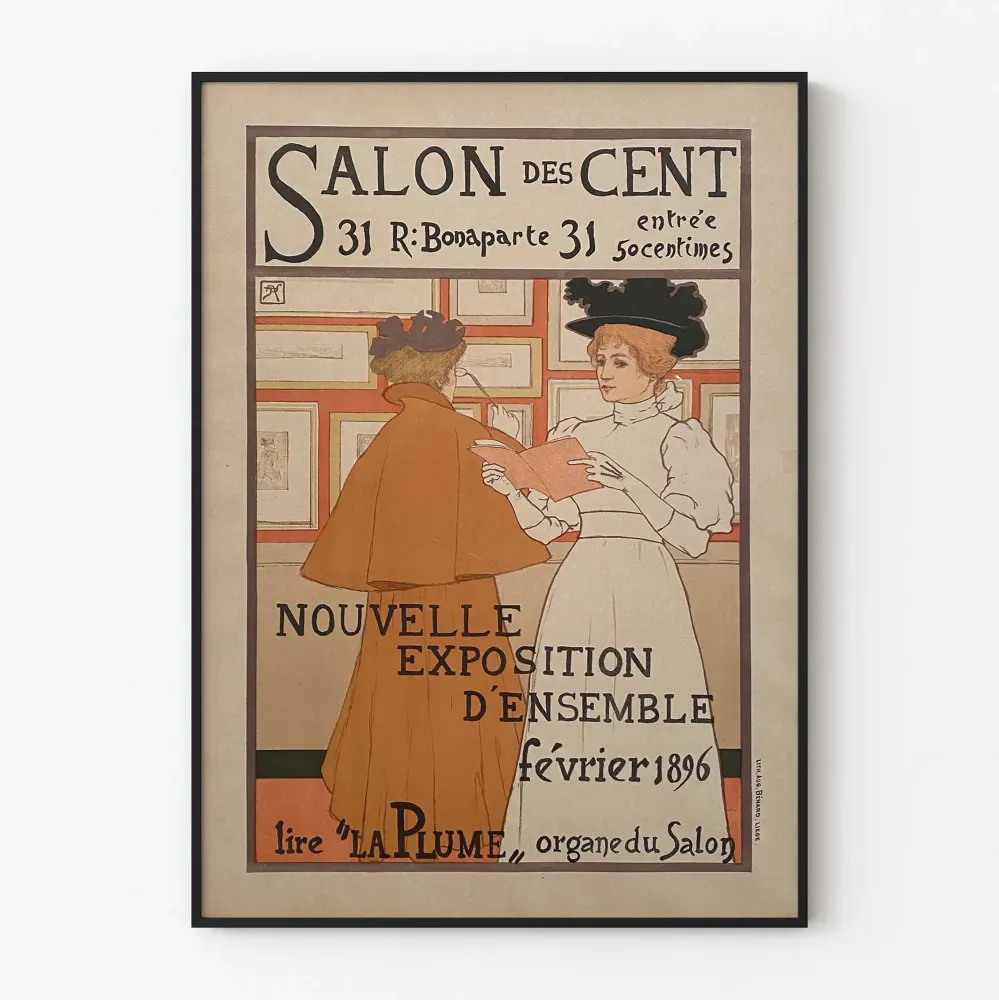 Plakat Salon des Cent - Wystawa zbiorcza luty 1896