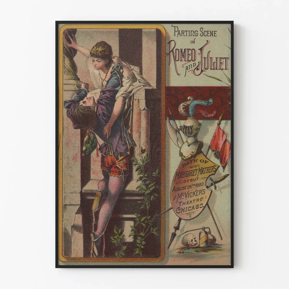 Plakat Scena pożegnania Romeo i Julia Vintage