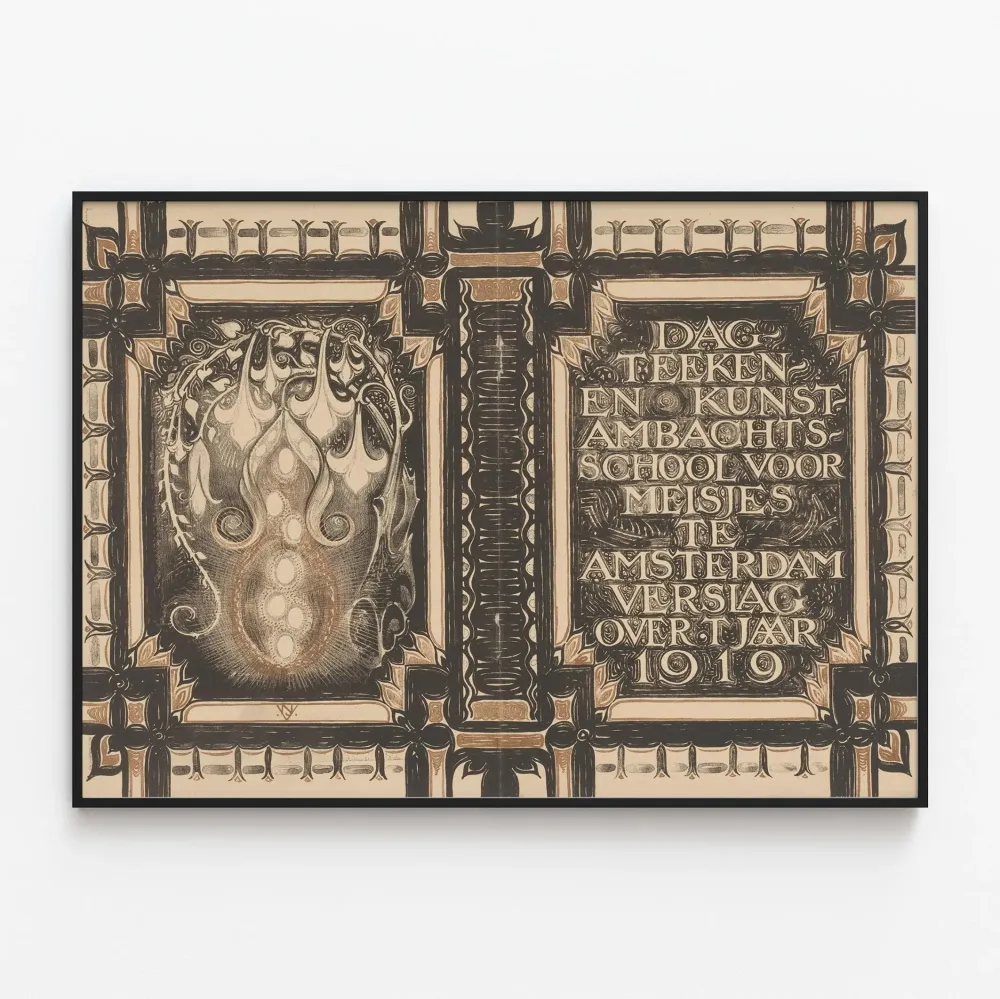 Plakat secesyjny dla szkoły artystycznej w Amsterdamie 1919