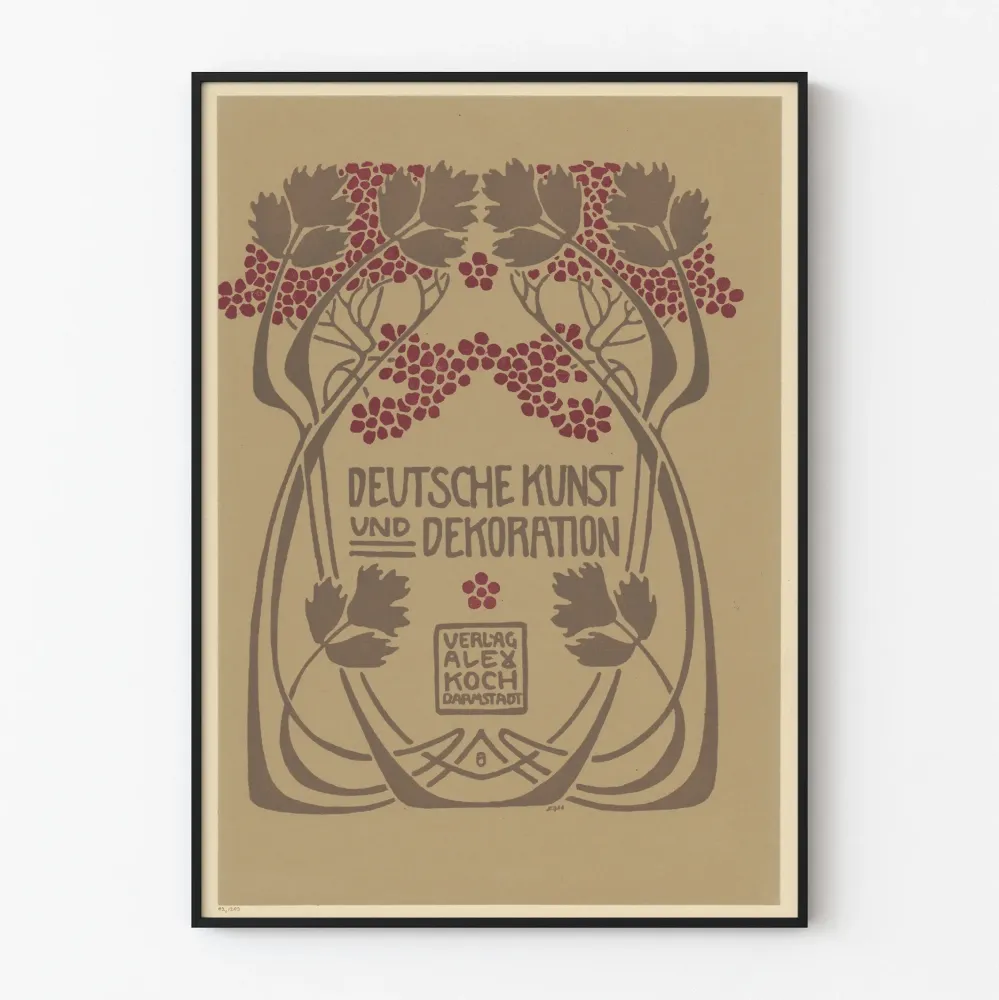 Plakat secesyjny niemiecki Deutsche Kunst und Dekoration