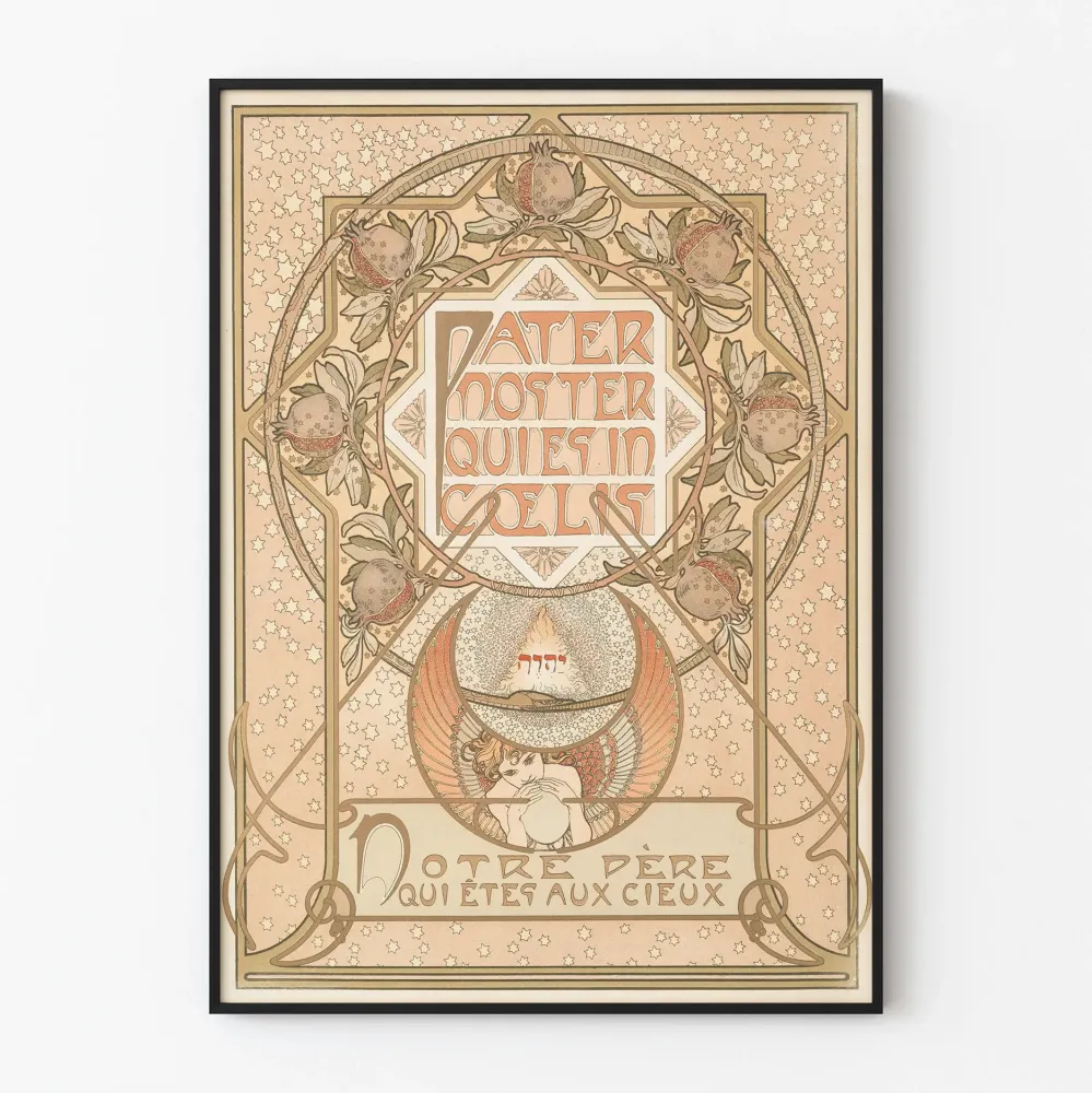 Plakat secesyjny Pater Noster dekoracja ścienna Artem Legrand