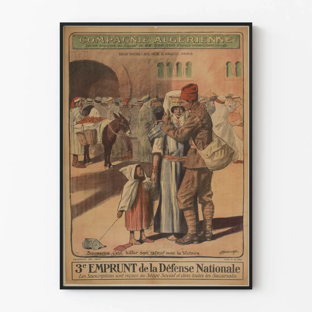 Plakat z serii Vintage 3. Emprunt de la Défense Nationale - Spółka Algierijska