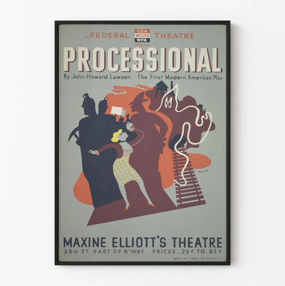 Plakat z serii Vintage Processional Teatr Federalny Amerykański