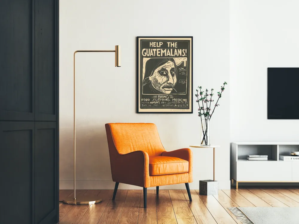 Plakat Solidarności Gwatemala - Pomoc humanitarna vintage