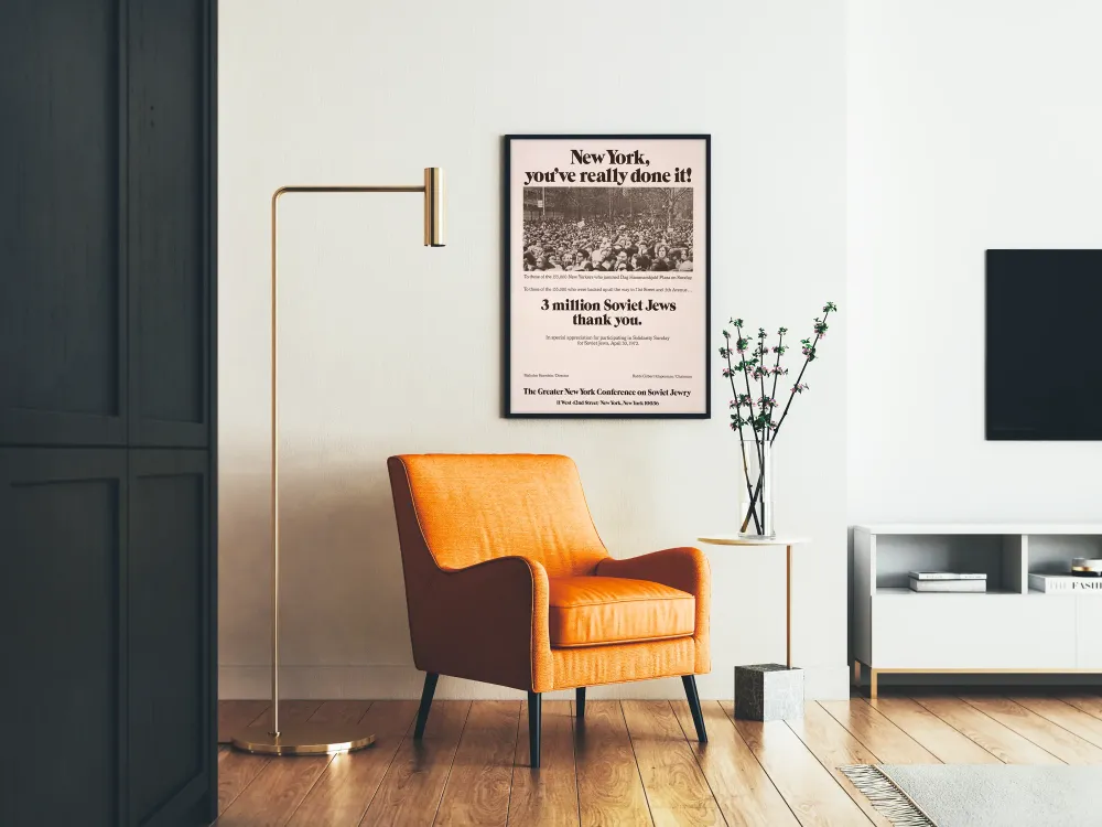 Plakat solidarności z Nowym Jorkiem dla Żydów radzieckich - 1972