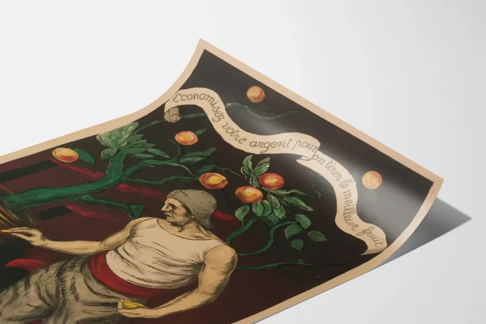 Plakat Stowarzyszenia Narodowego Związku Francuskiego Vintage