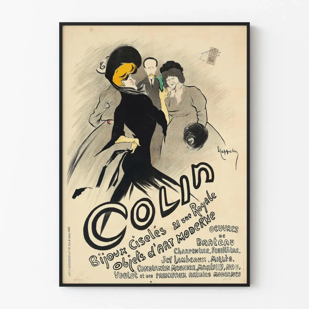 Plakat styl Art Déco Colins Biżuteria i Obiekty Sztuki Nowoczesnej
