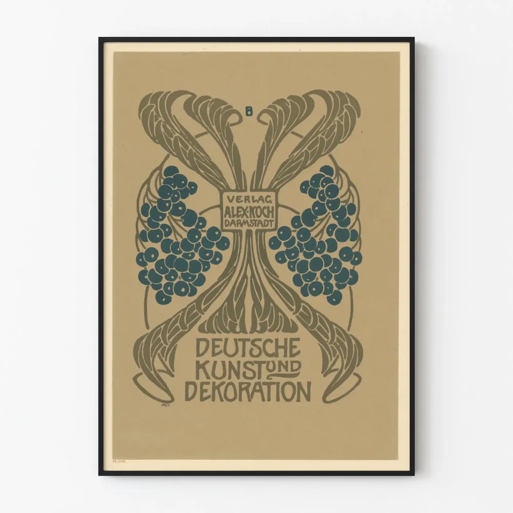 Plakat w stylu secesji niemieckiej sztuki i dekoracji