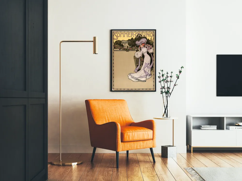 Plakat w stylu secesyjnym vintage Sommer Casino