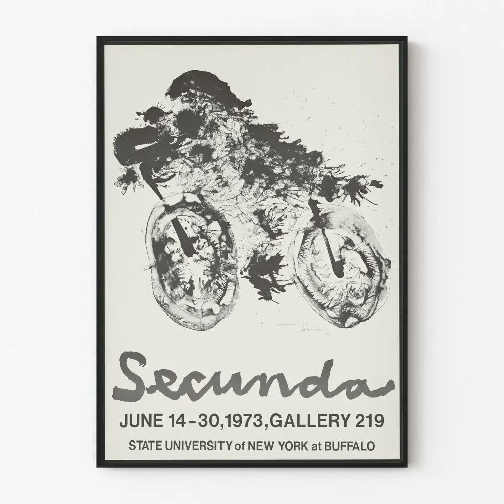 Plakat sztuki abstrakcyjnej Secunda 1973 Galeria 219 Buffalo