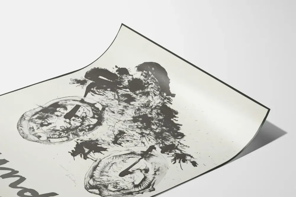 Plakat sztuki abstrakcyjnej Secunda 1973 Galeria 219 Buffalo