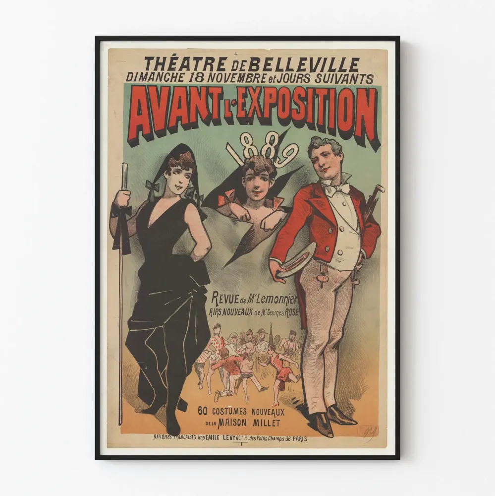 Plakat Teatr Belleville Przed Wystawą 1889