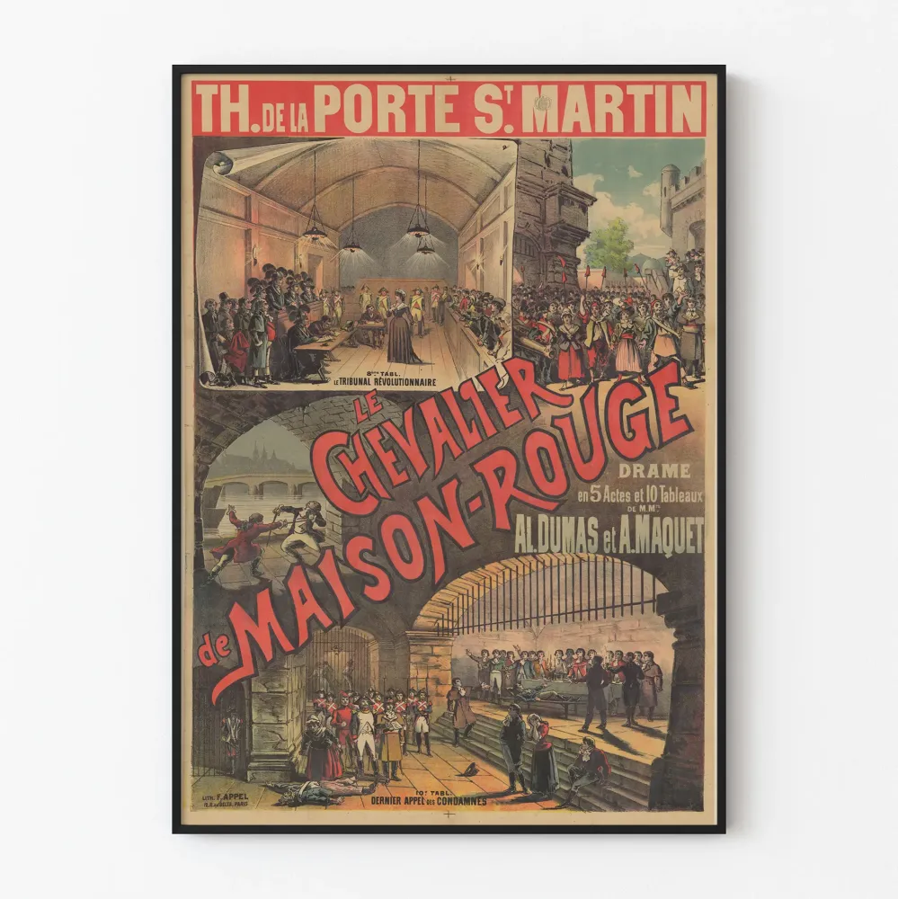 Plakat Teatr Le Chevalier de Maison-Rouge - Teatr Porte St Martin