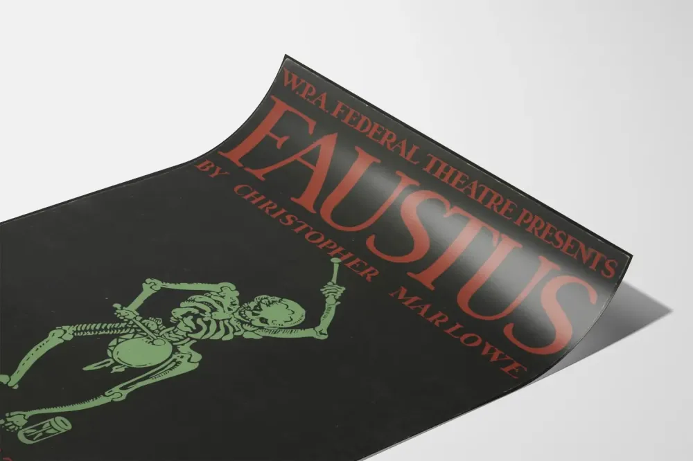 Plakat Teatr Faustus autorstwa Christophera Marlowe