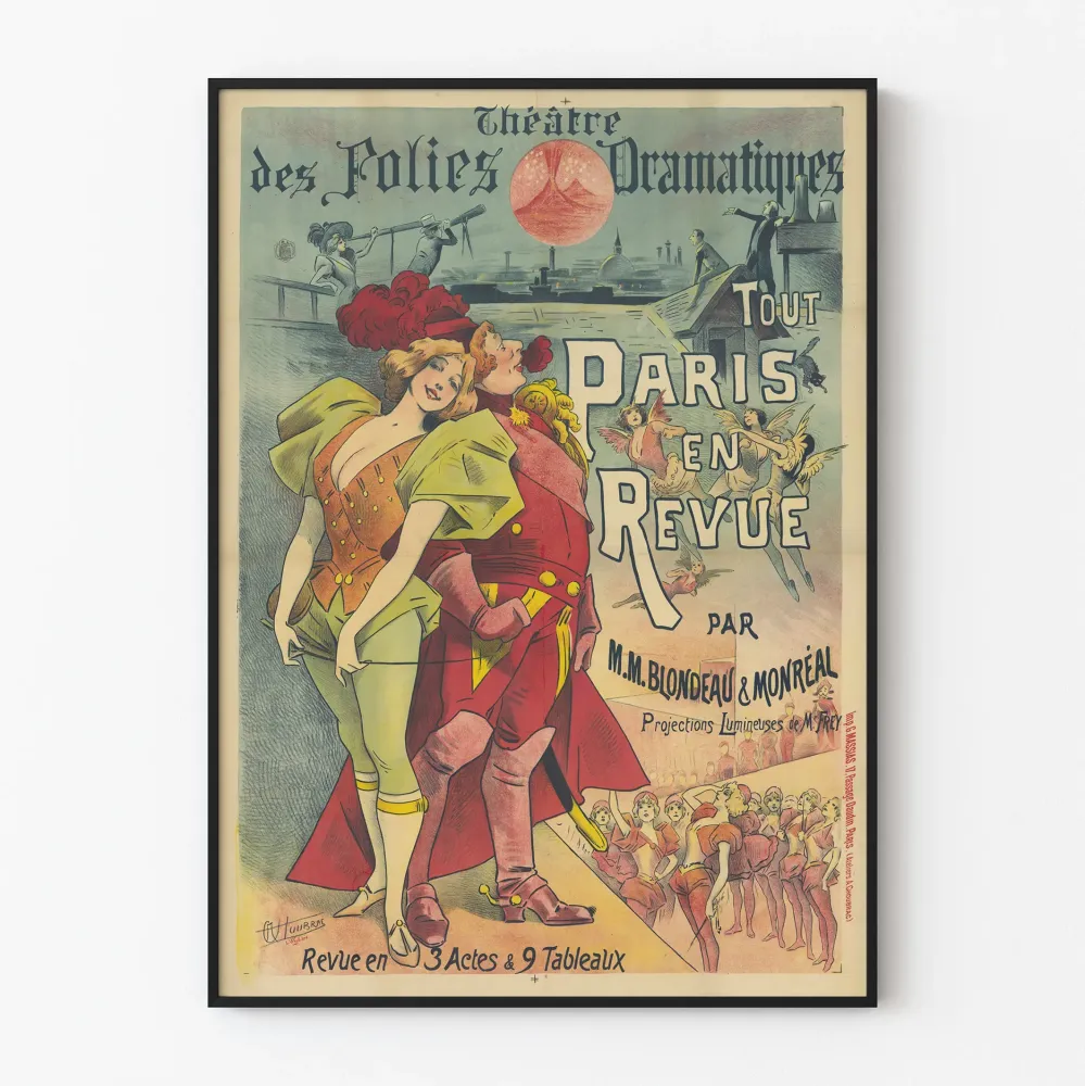 Plakat Teatr Folies Dramatiques - Cał Paryż w Przeglądzie