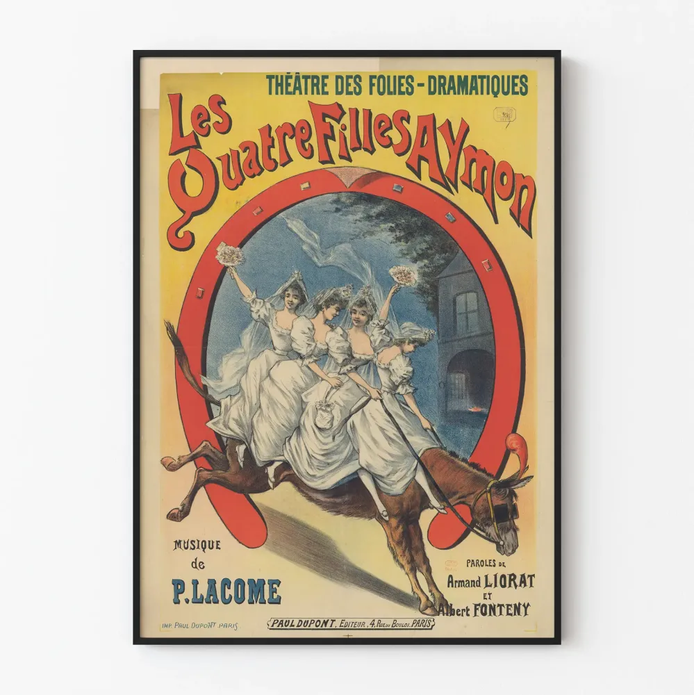 Plakat Teatr Folies-Dramatiques Les Quatre Filles Aymon