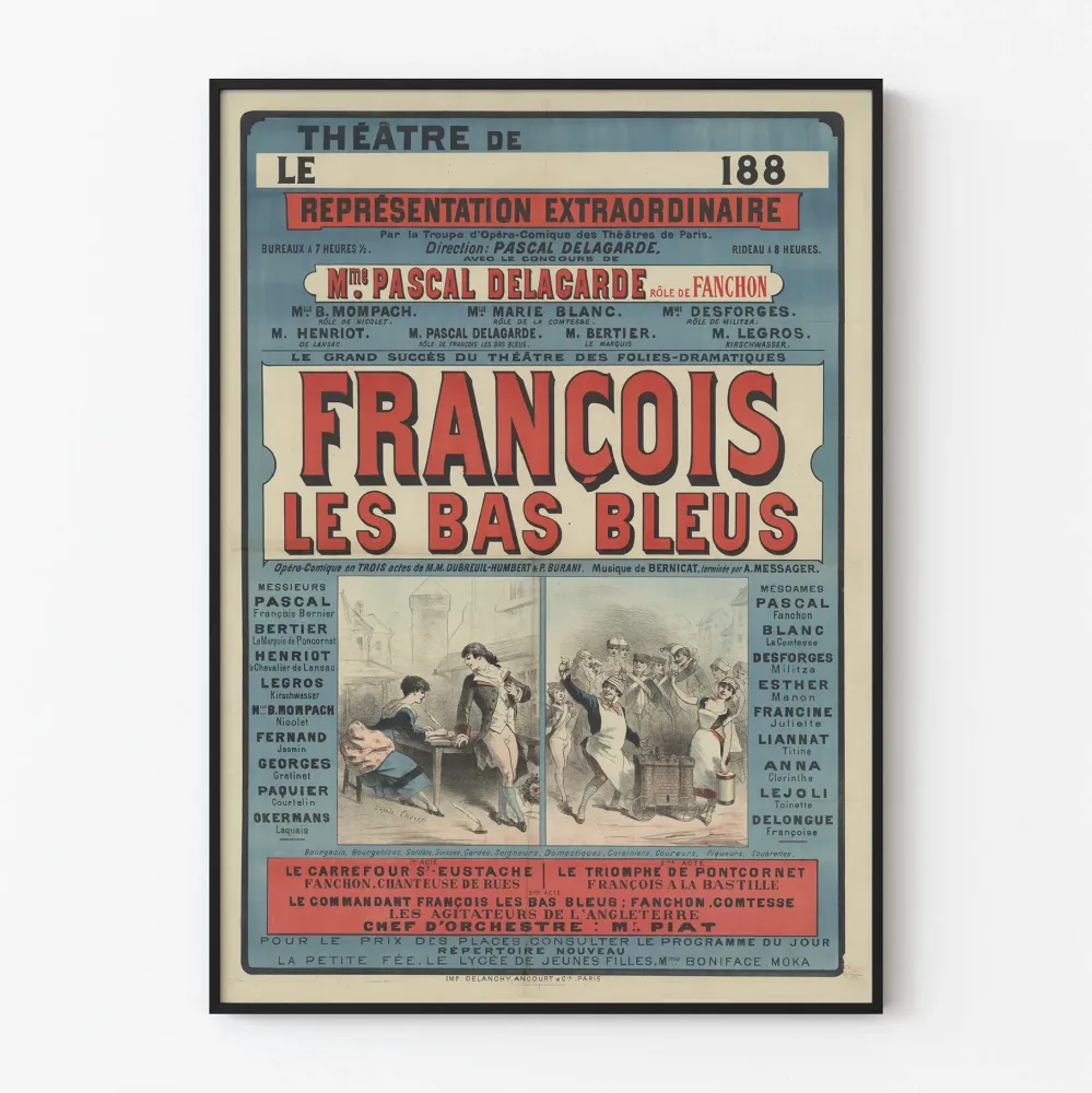 Plakat Teatr François Les Bas Bleus