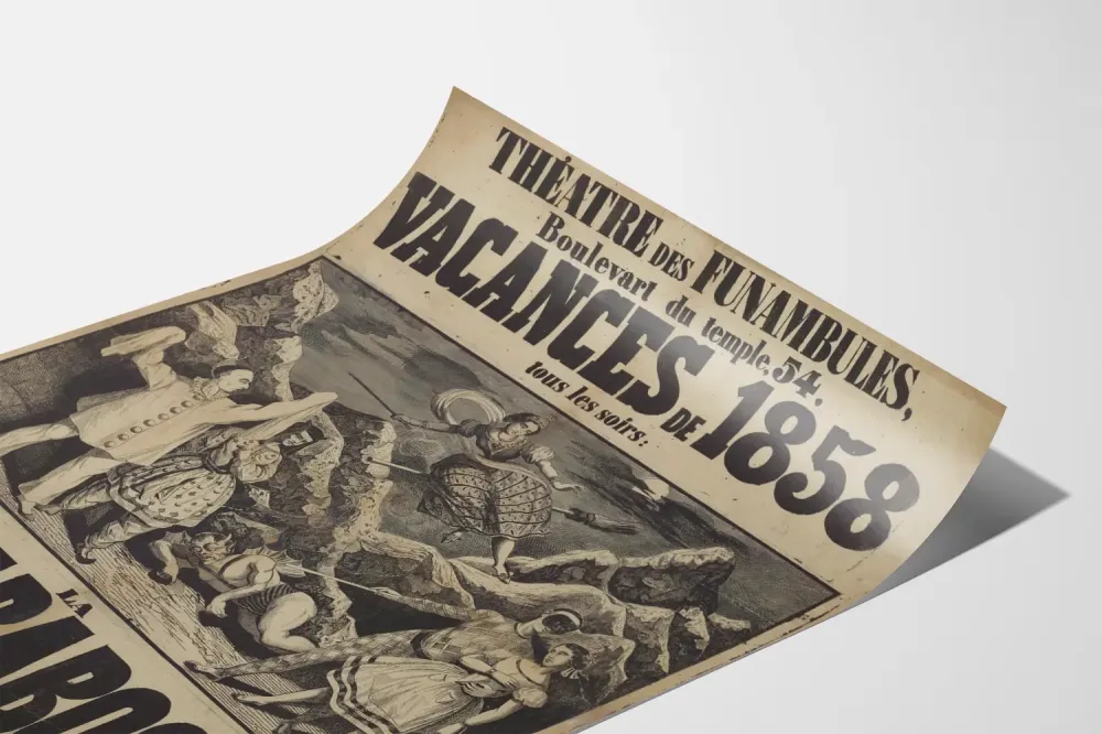 Plakat Teatr Funambules Wakacje 1858 - Wróżka Carabosse