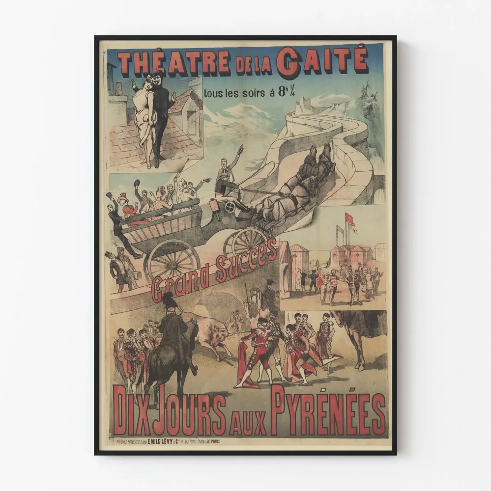 Plakat Teatr Gaîté - Dziesięć dni w Pirenejach