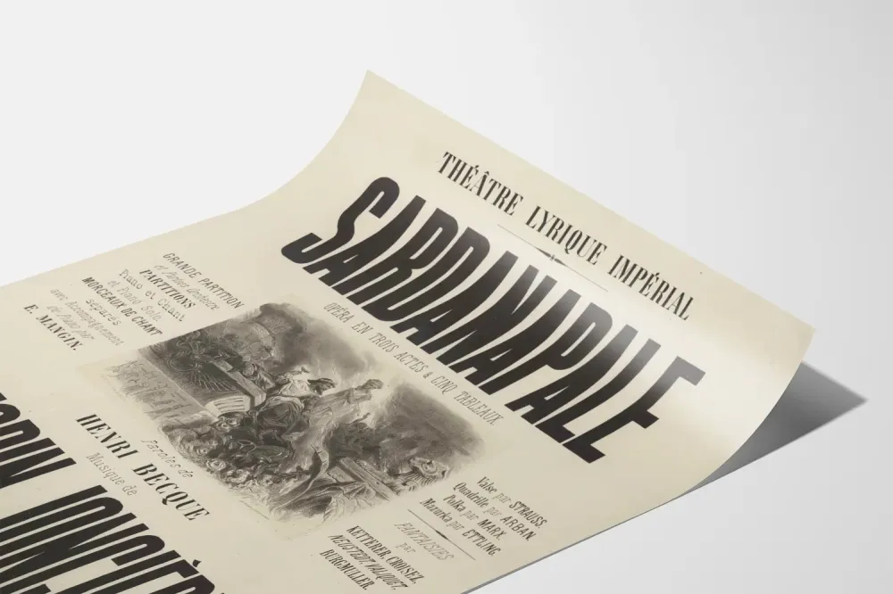 Plakat Teatr Liryczny Cesarska Opera Sardanapale Victorin Joncières