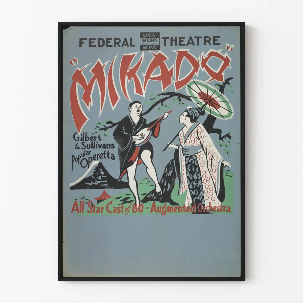 Plakat Teatr Mikado Styl Vintage