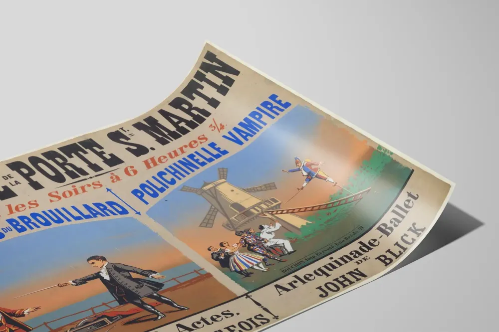 Plakat Teatr Porte Saint-Martin - Rycerze Mgły & Polichinelle Wampir