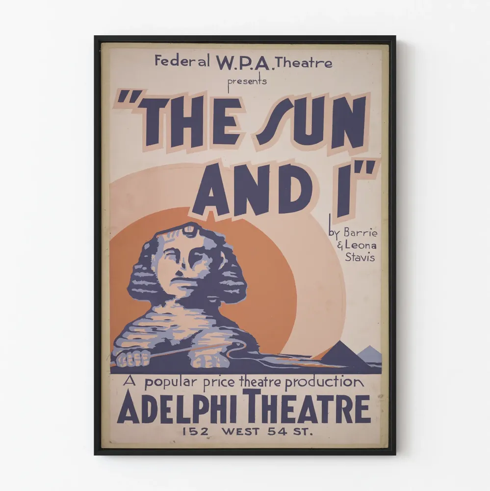 Plakat Teatr Sun and I - Styl vintage art déco