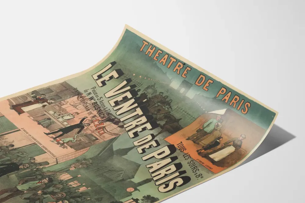 Plakat Teatr Vintage Brzuch Paryż