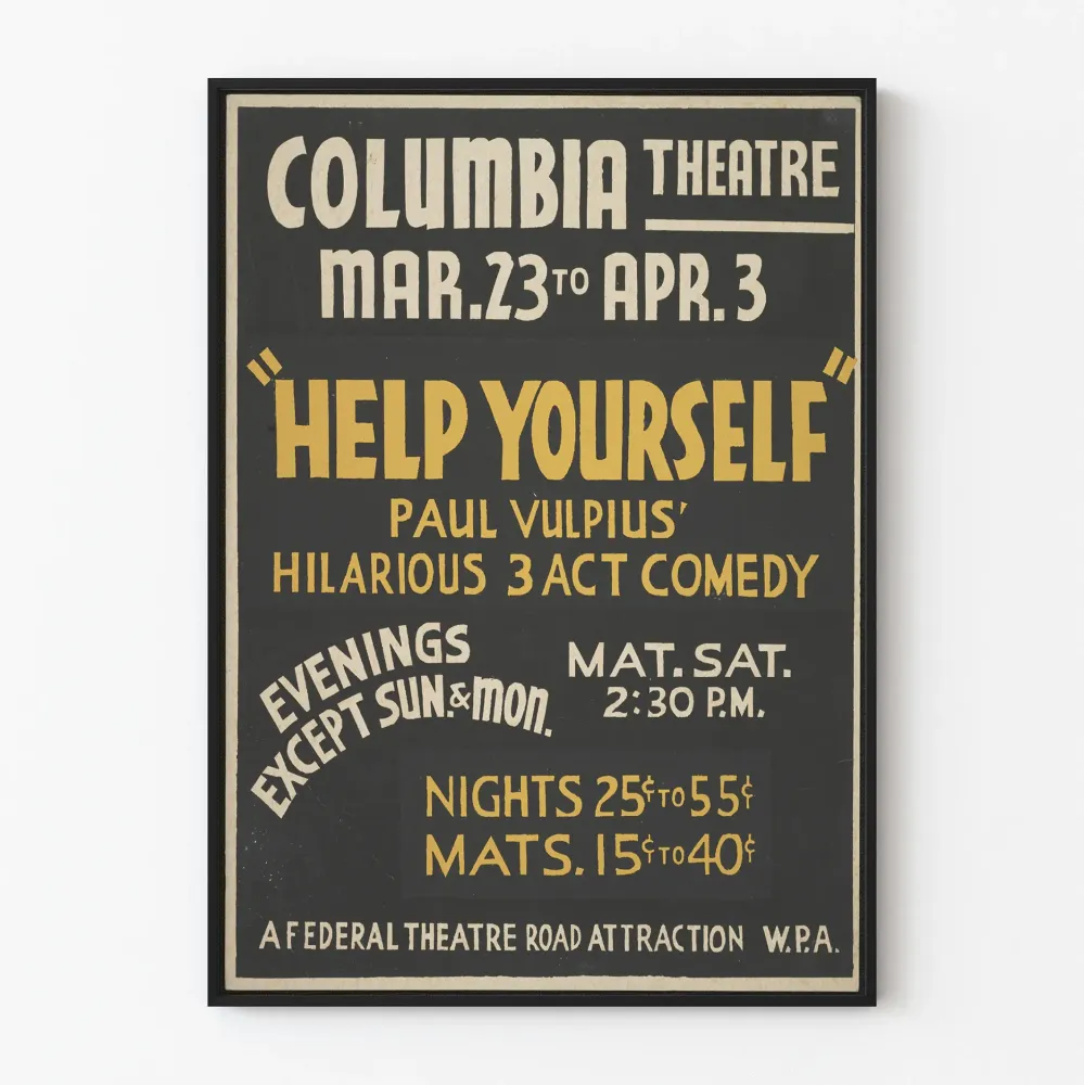 Plakat Teatr Vintage Help Yourself Paul Vulpius