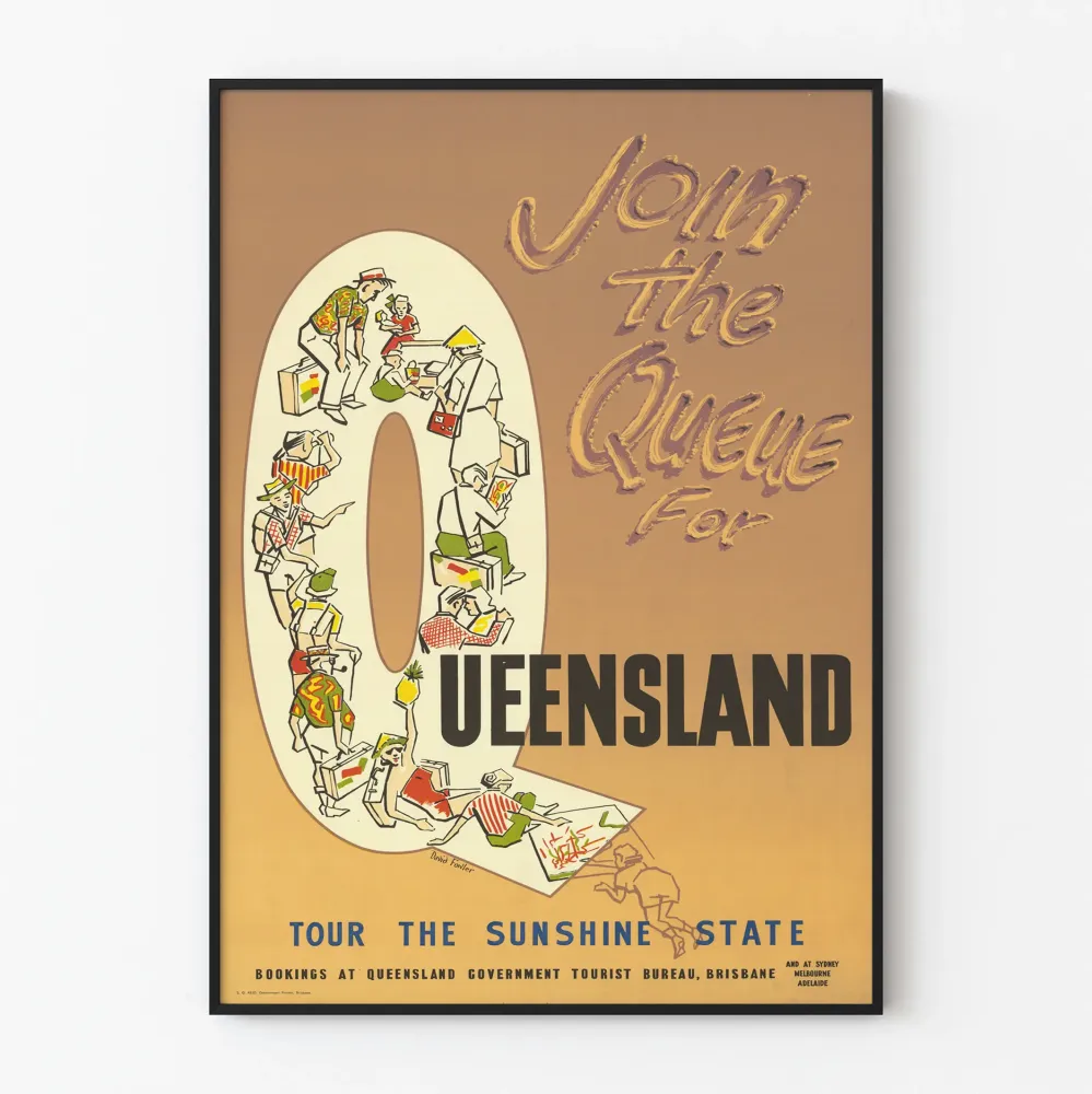 Plakat turystyczny vintage Queensland Australia