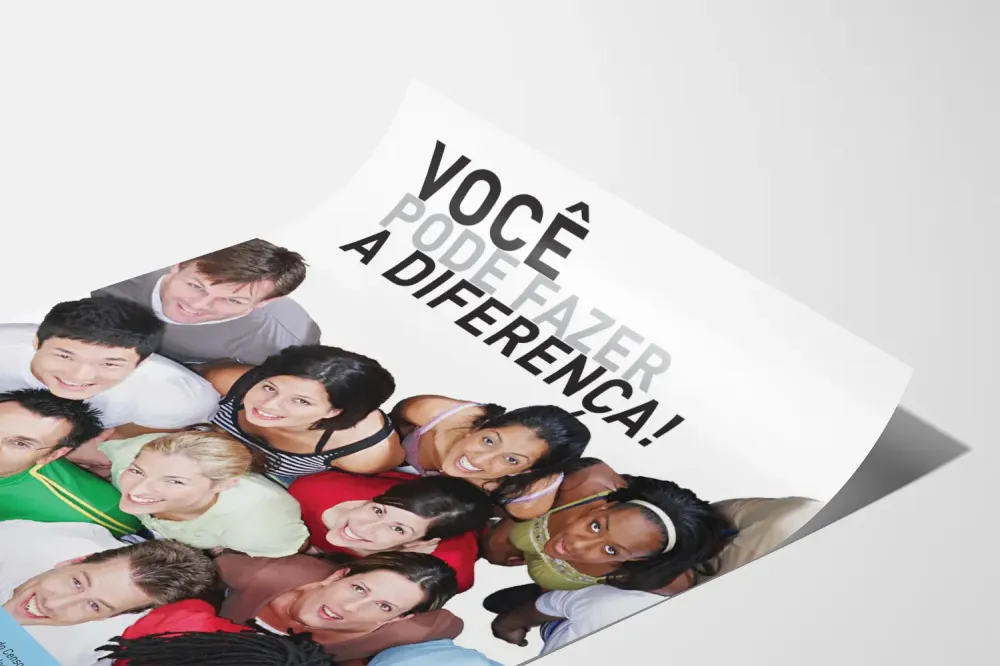 Plakat uświadamiający spis ludności amerykański 2010 w języku portugalskim