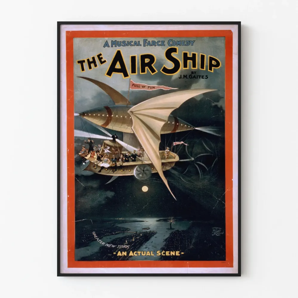 Plakat Vintage Air Ship - Komediodramat muzyczny J.M. Gaites