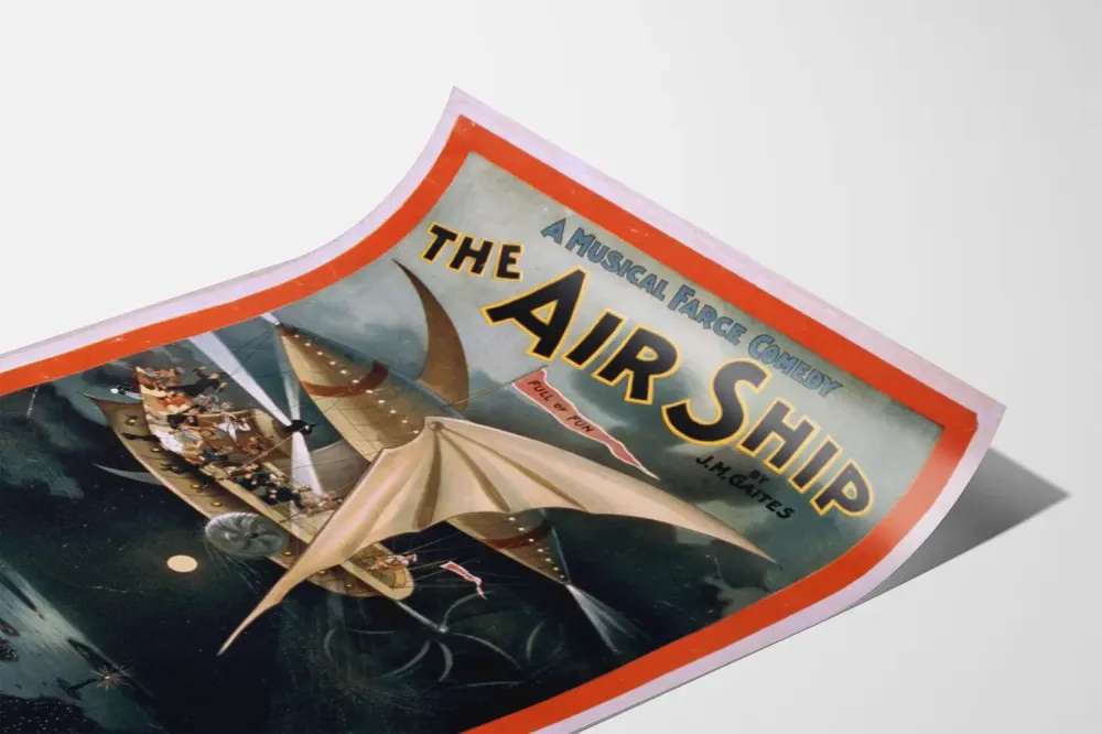 Plakat Vintage Air Ship - Komediodramat muzyczny J.M. Gaites