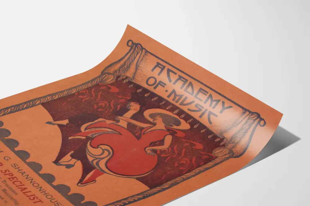 Plakat vintage Akademia Muzyki taniec i muzyka