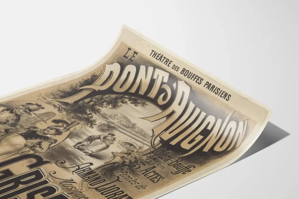Plakat vintage Most w Avignon - Teatr Bouffes Parisiens