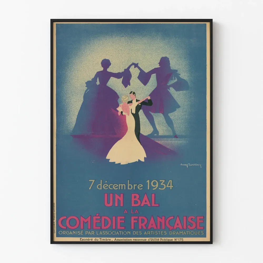 Plakat vintage Bal w Comédie Française 1934