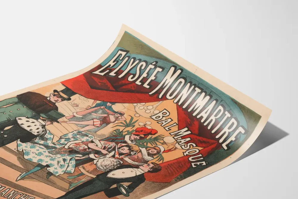 Plakat vintage Bal Maskowy Élysée Montmartre