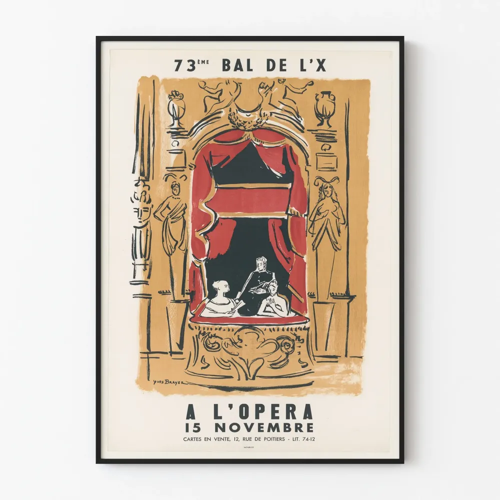 Plakat vintage Bal X na Operze 1962