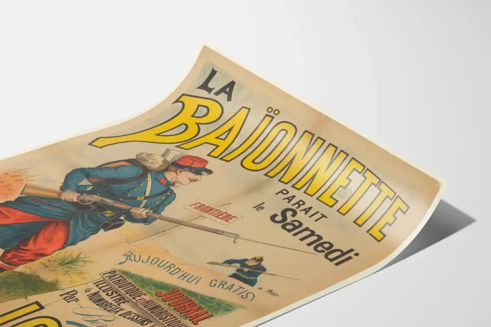 Plakat Vintage La Baïonnette Journal Sobota