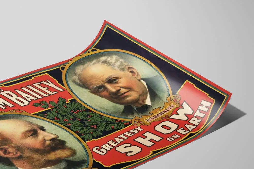 Plakat vintage Barnum Bailey Największe Show na Ziemi