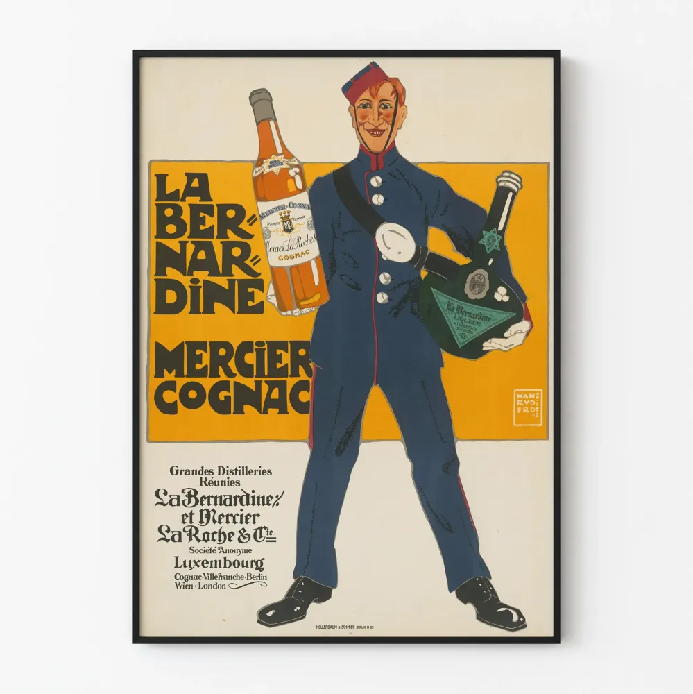 Plakat vintage La Bernardine Mercier Cognac