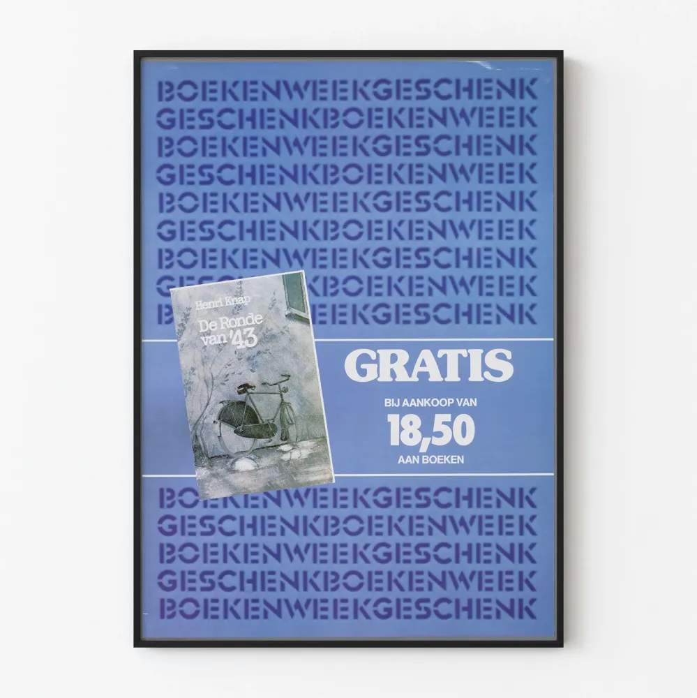 Plakat vintage Boekenweekgeschenk Henri Knap De Ronde van '43