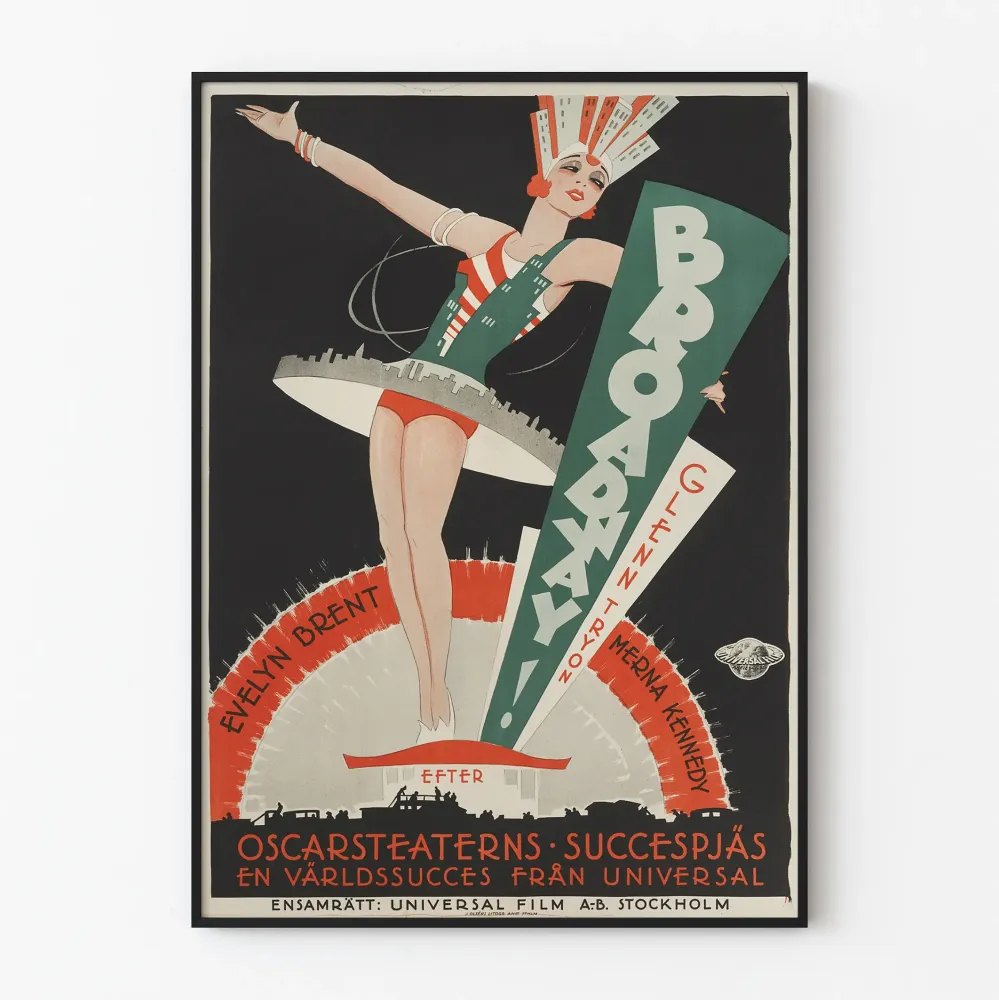 Plakat vintage Broadway tancerka art déco