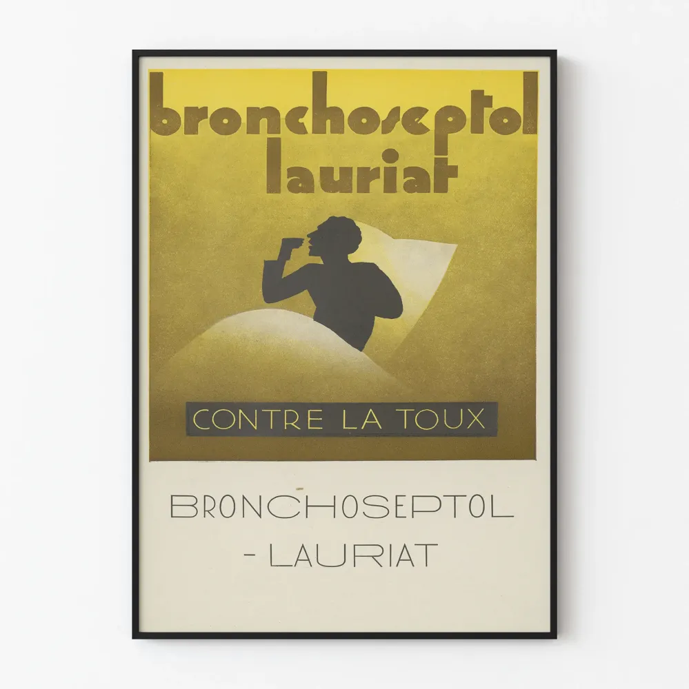 Plakat vintage Bronchoseptol Lauriat na kaszel