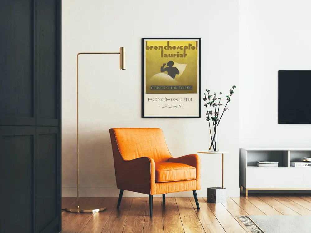 Plakat vintage Bronchoseptol Lauriat na kaszel