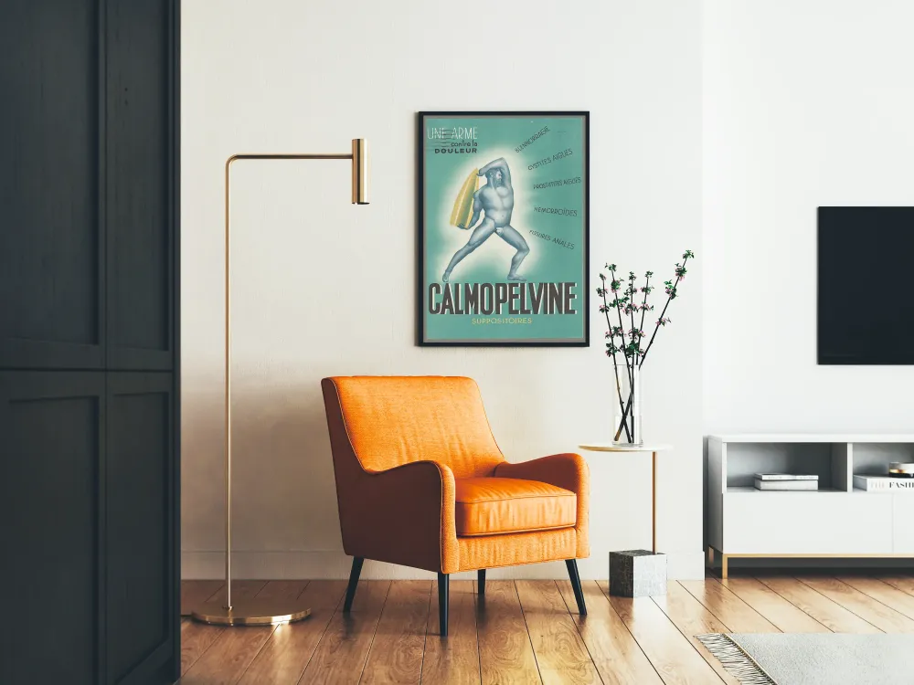 Plakat vintage Calmopelvine - Plakat reklamowy na czopki