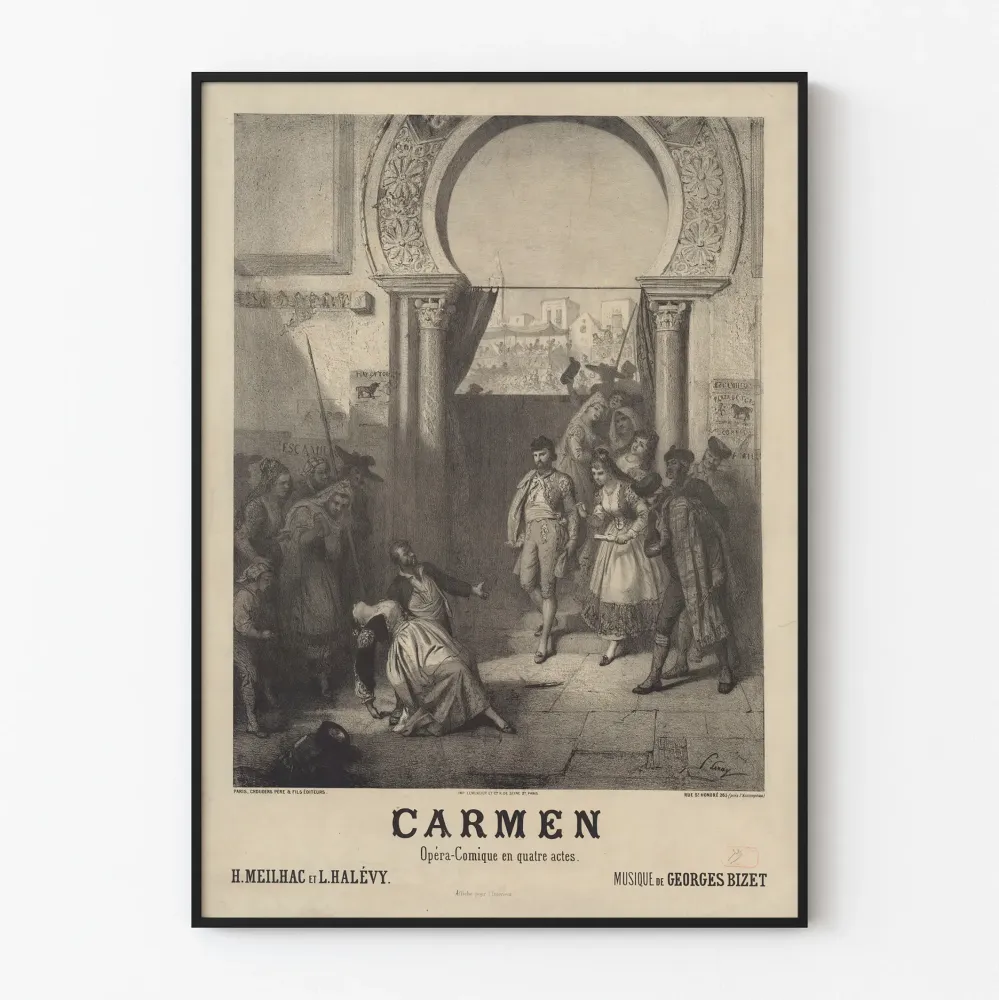 Plakat vintage Carmen - Opera komiczna w czterech aktach